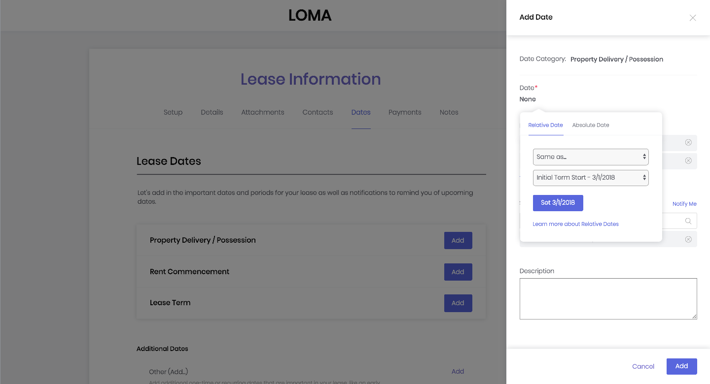 Step 5 Relative Lease Date